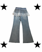 Oxford jeans with lace