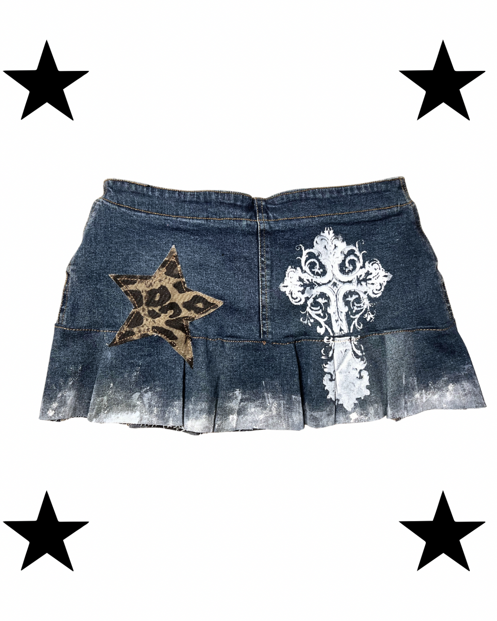 Mini skirt Y2K with leopard details