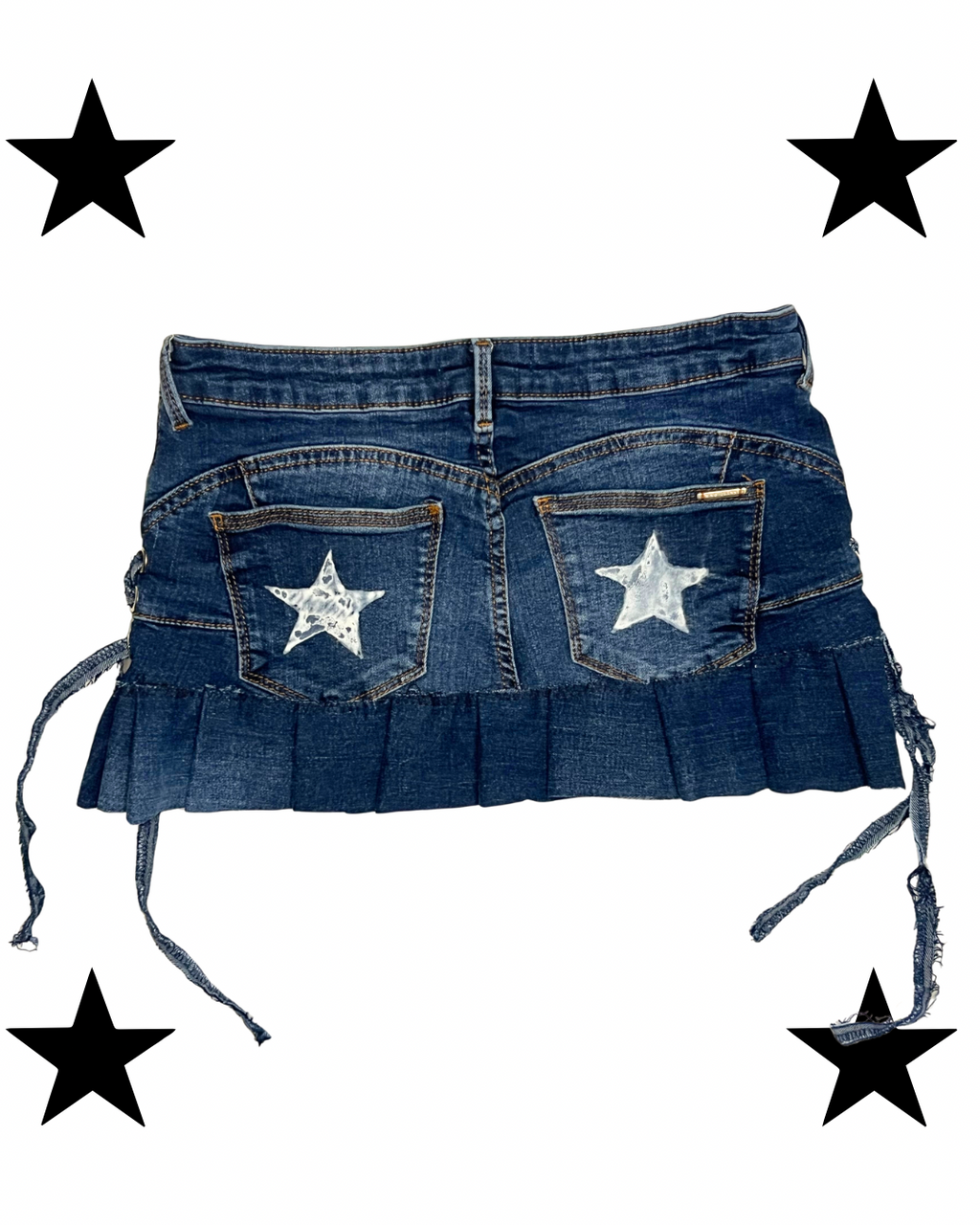 Y2K blue with stars mini skirts