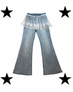 Oxford jeans with lace
