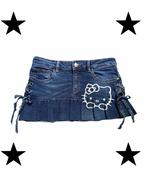 Y2K blue with stars mini skirts