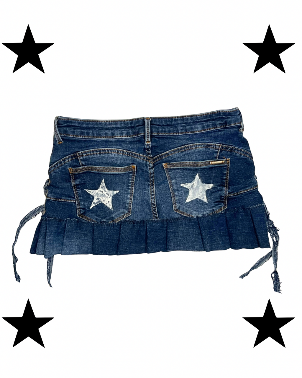 Y2K blue with stars mini skirts