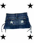 Y2K blue with stars mini skirts