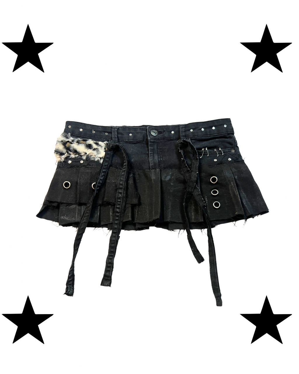 Black mini skirt grunge style
