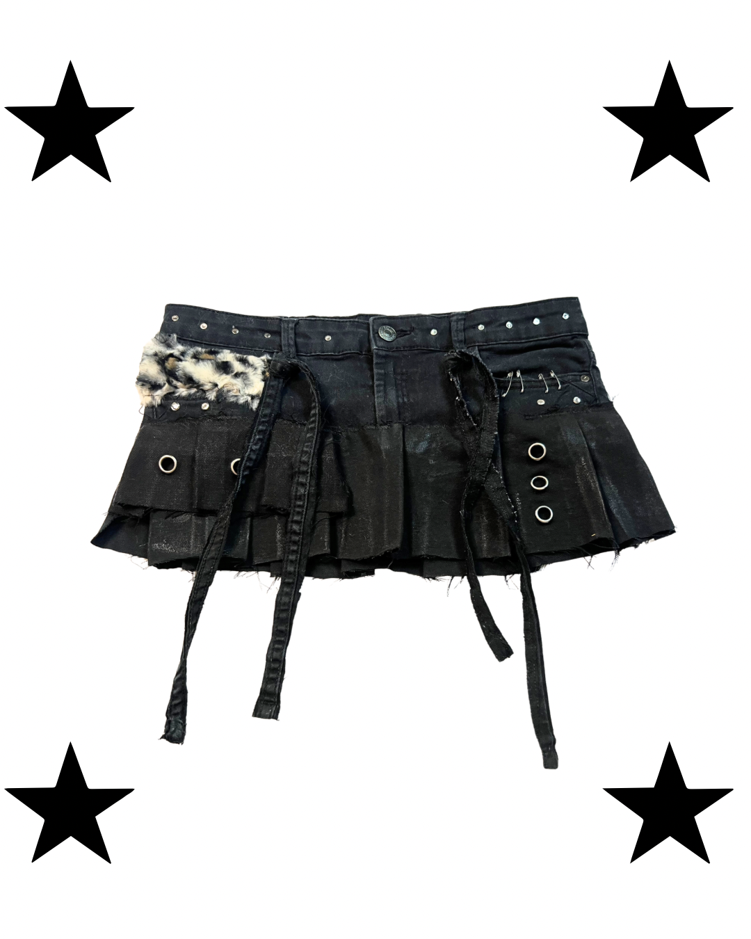 Black mini skirt grunge style