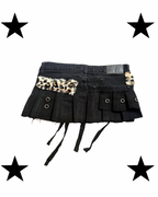 Black mini skirt grunge style