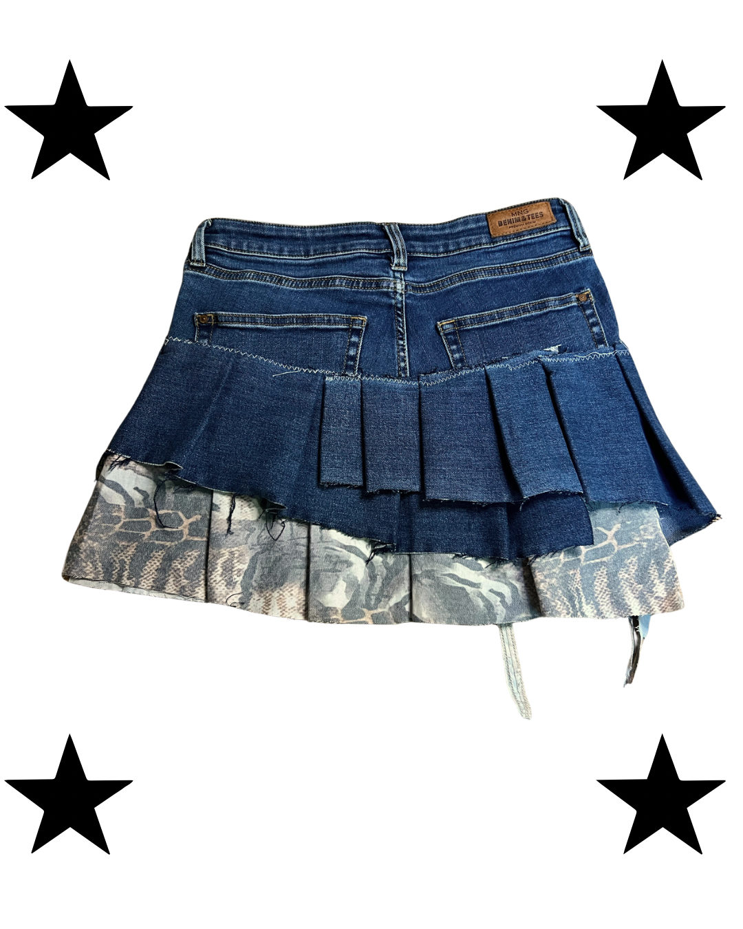Mini skirt with animal print details