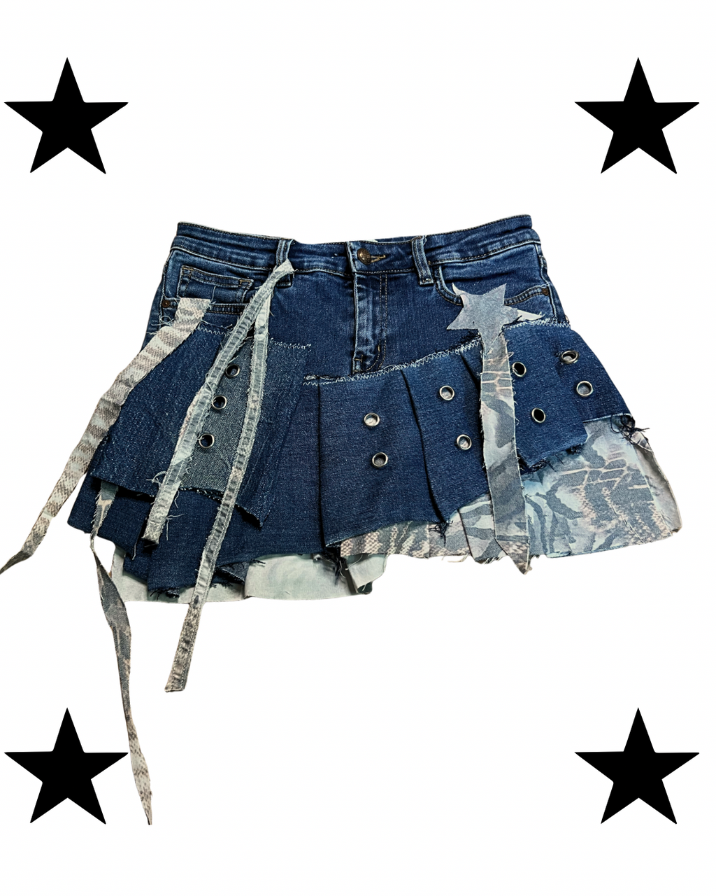 Mini skirt with animal print details
