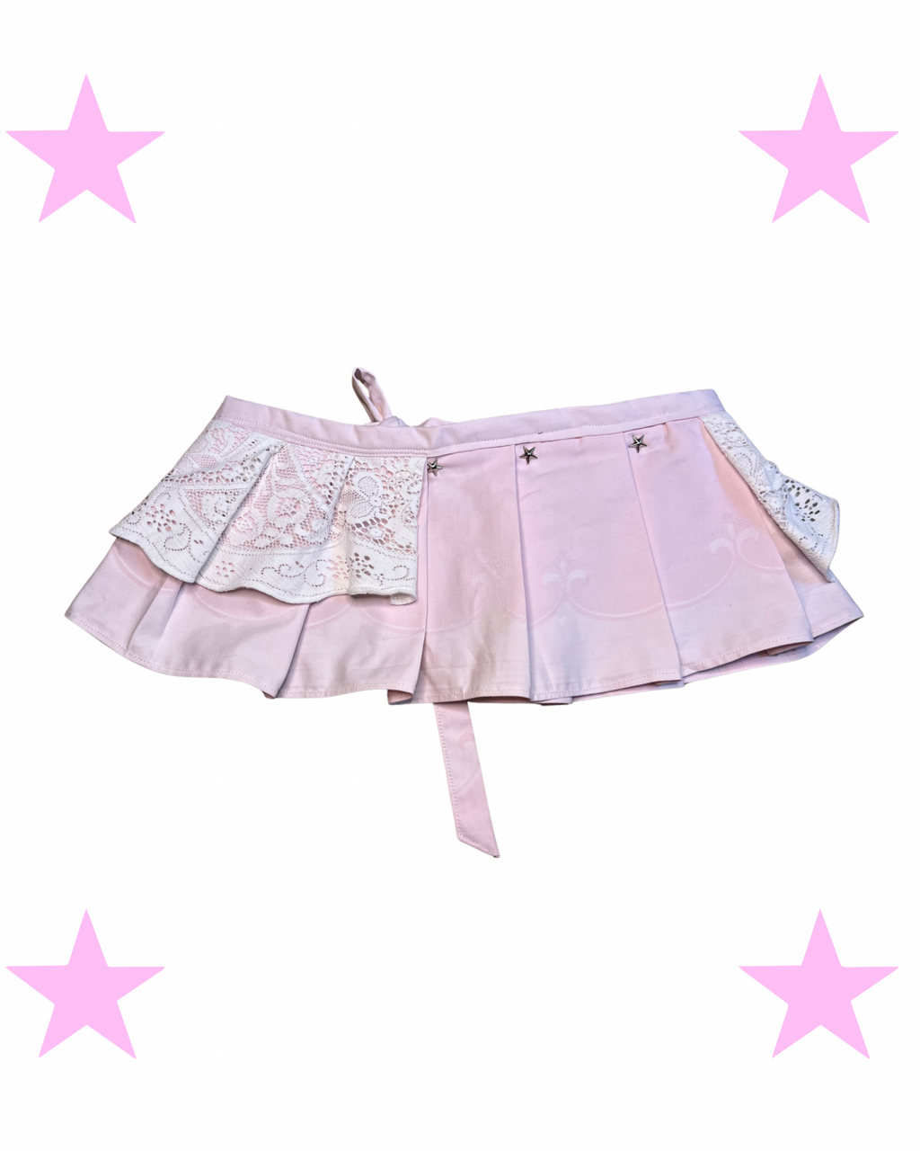 Mini skirt rose belt