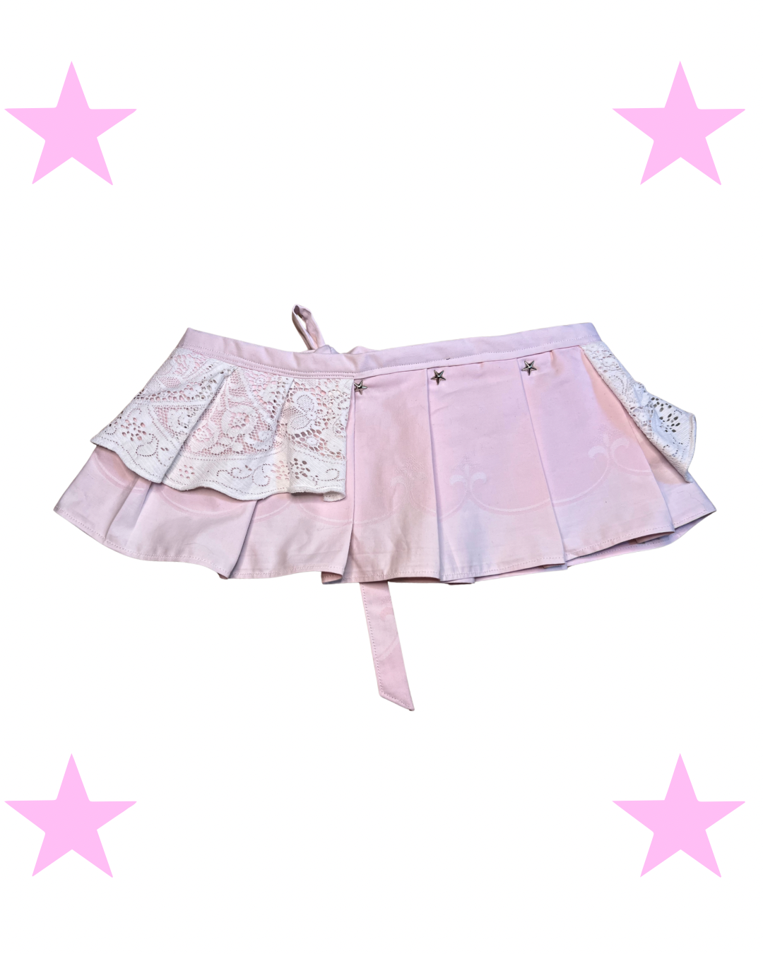 Mini skirt rose belt