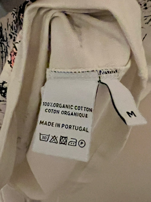 Cybersigilism tee hand painted cream